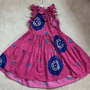 Ulla Johnson Pink and Blue Ruffle Dress